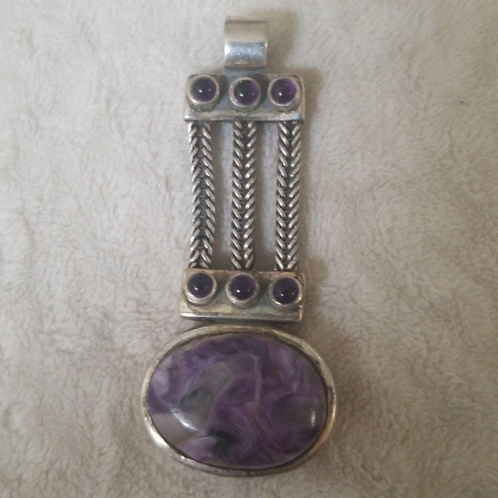 Pendant - amethyst and sterling